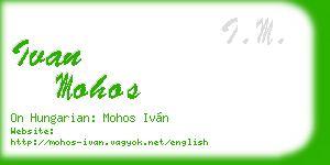 ivan mohos business card